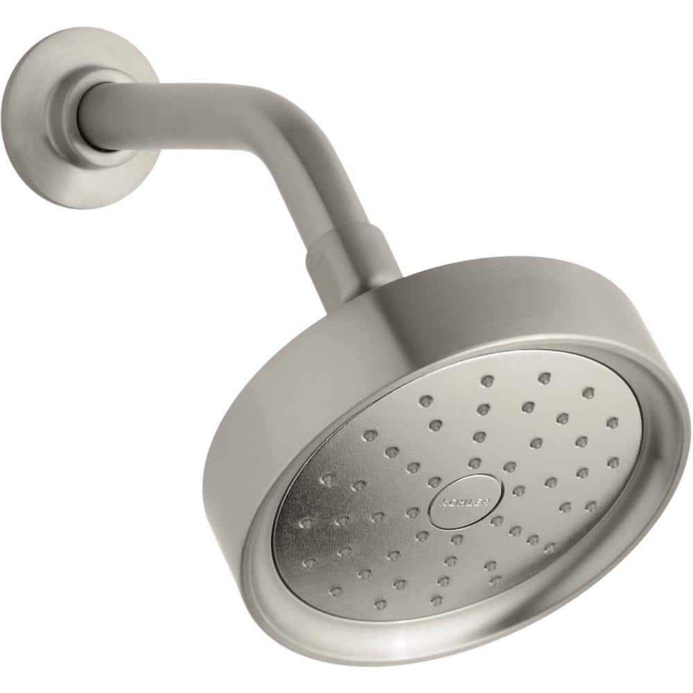 KOHLER Purist 1-Spray Patterns 5.5 in. Wall Mount Fixed Shower Head in ...