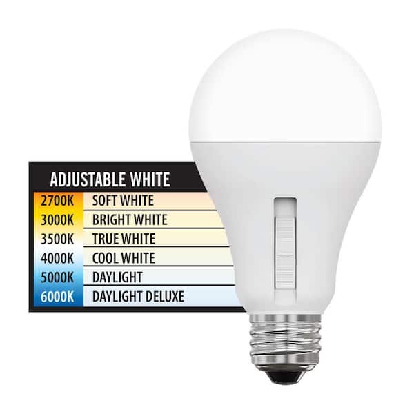 300-Watt Equivalent A21 Dimmable LED Light Bulb 6-CCT
