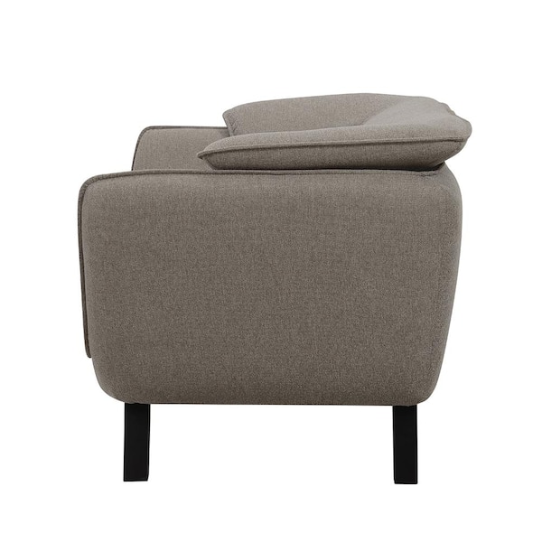 Acme Furniture Nayeli 33.5 in. Brown Linen Solid Linen 2 Seat