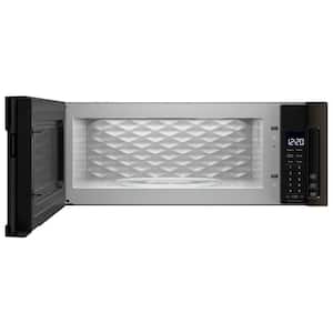1.1 cu. ft. Over the Range Low Profile Microwave Hood Combination in Fingerprint Resistant Black Stainless