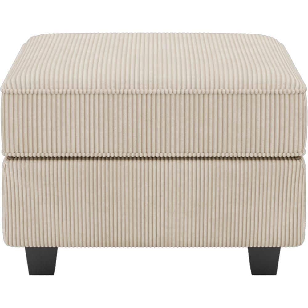 Corduroy Square Storage Ottoman Large Ottoman