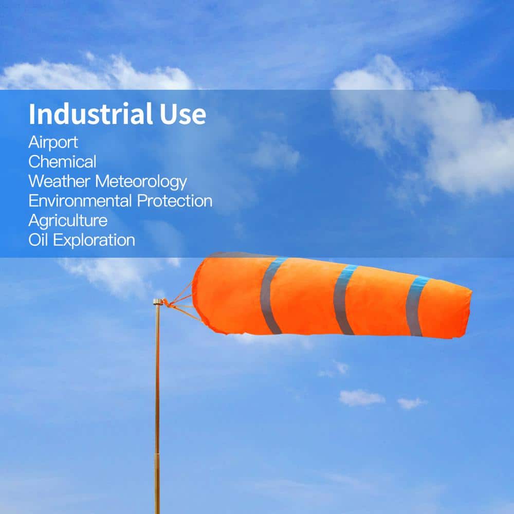Anley 30 Inch Orange Rip-stop Polyester Windsock with Reflective Belt