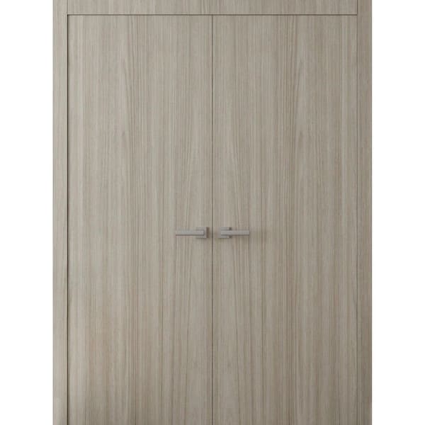 3011 56 in. x 84 in. Sold Core Oak Franko Color Wood Interior Door Kit with Quick Assemble Jamb