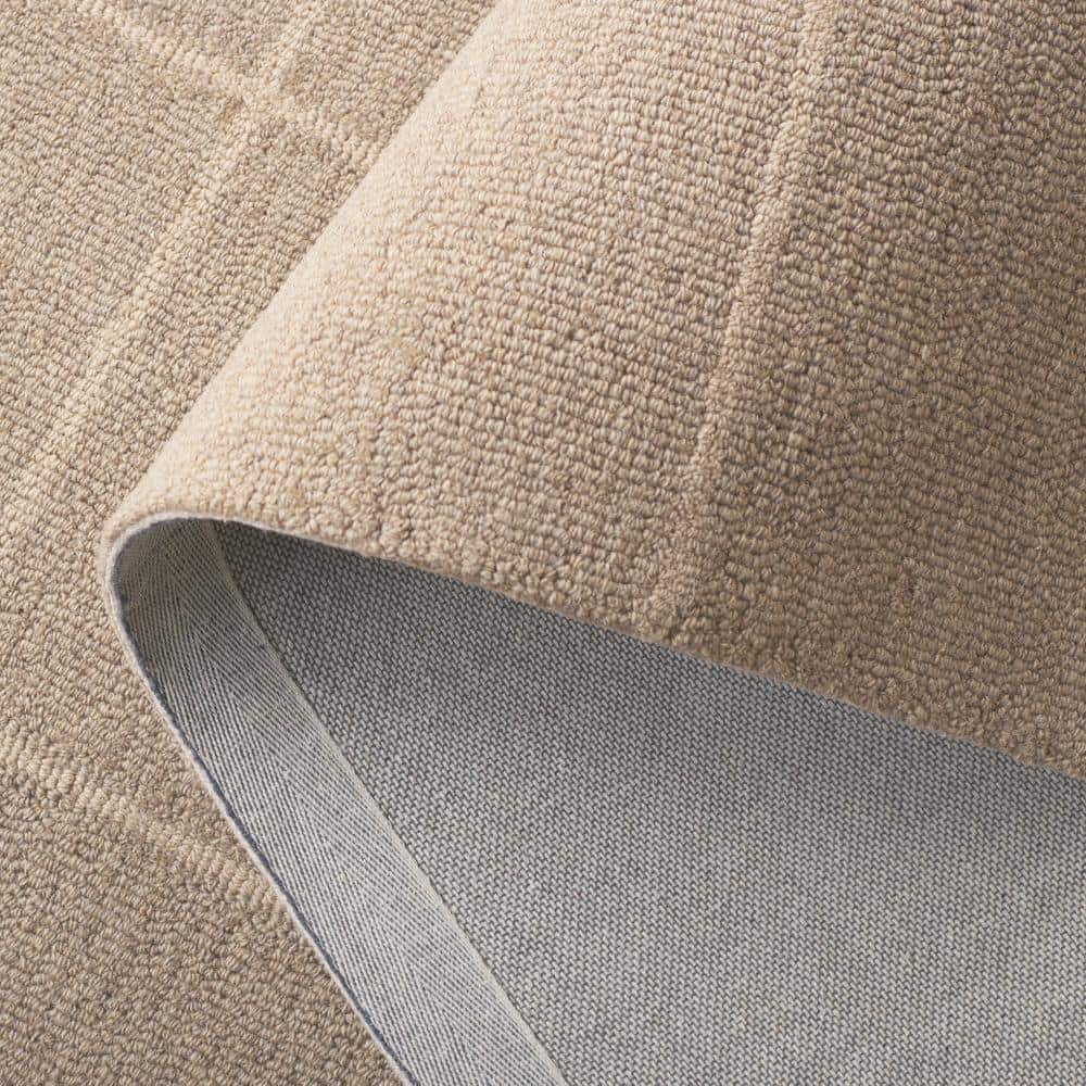 Ivory Hand-Tufted Wool and Synthetic Area Rug, 3' x 5'