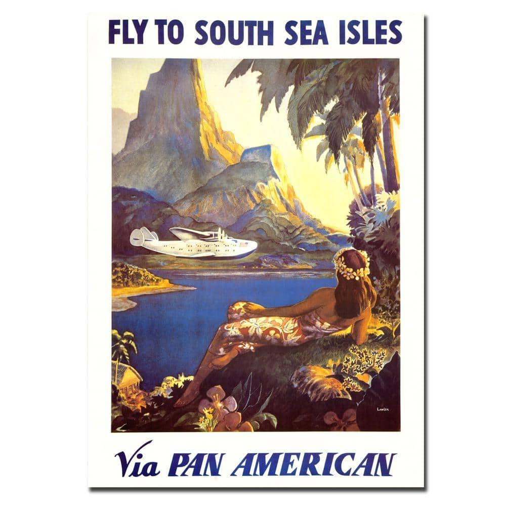 Trademark Fine Art 18 in. x 24 in. South Sea by Paul Lawler Canvas Art ...