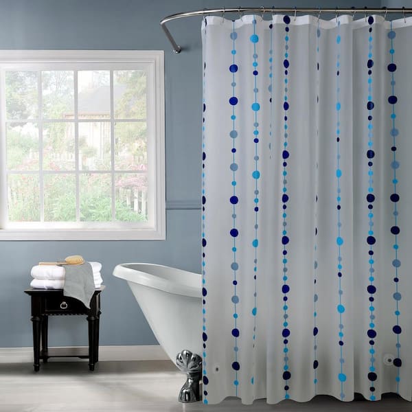 1 Peva Plastic Shower Curtain Circles Squares Stripes Designs 70 in x 72 in 
