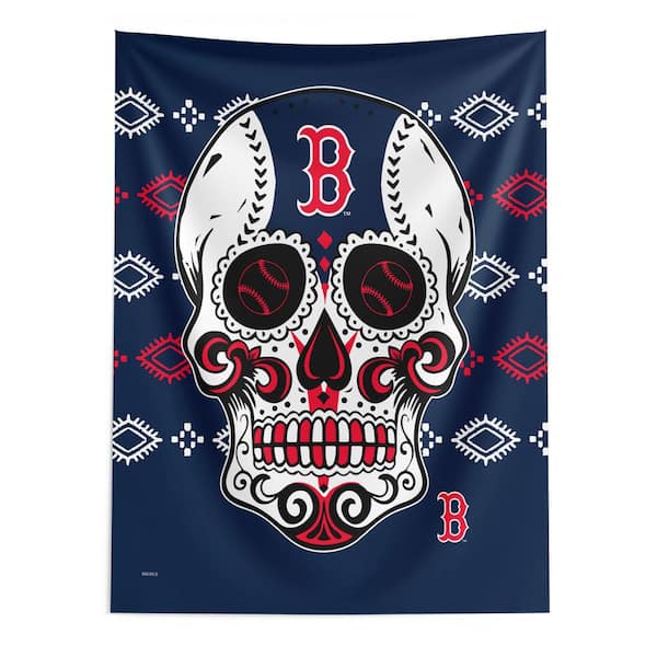 THE NORTHWEST GROUP MLB Red Sox Candy Skull Printed Wall Hanging