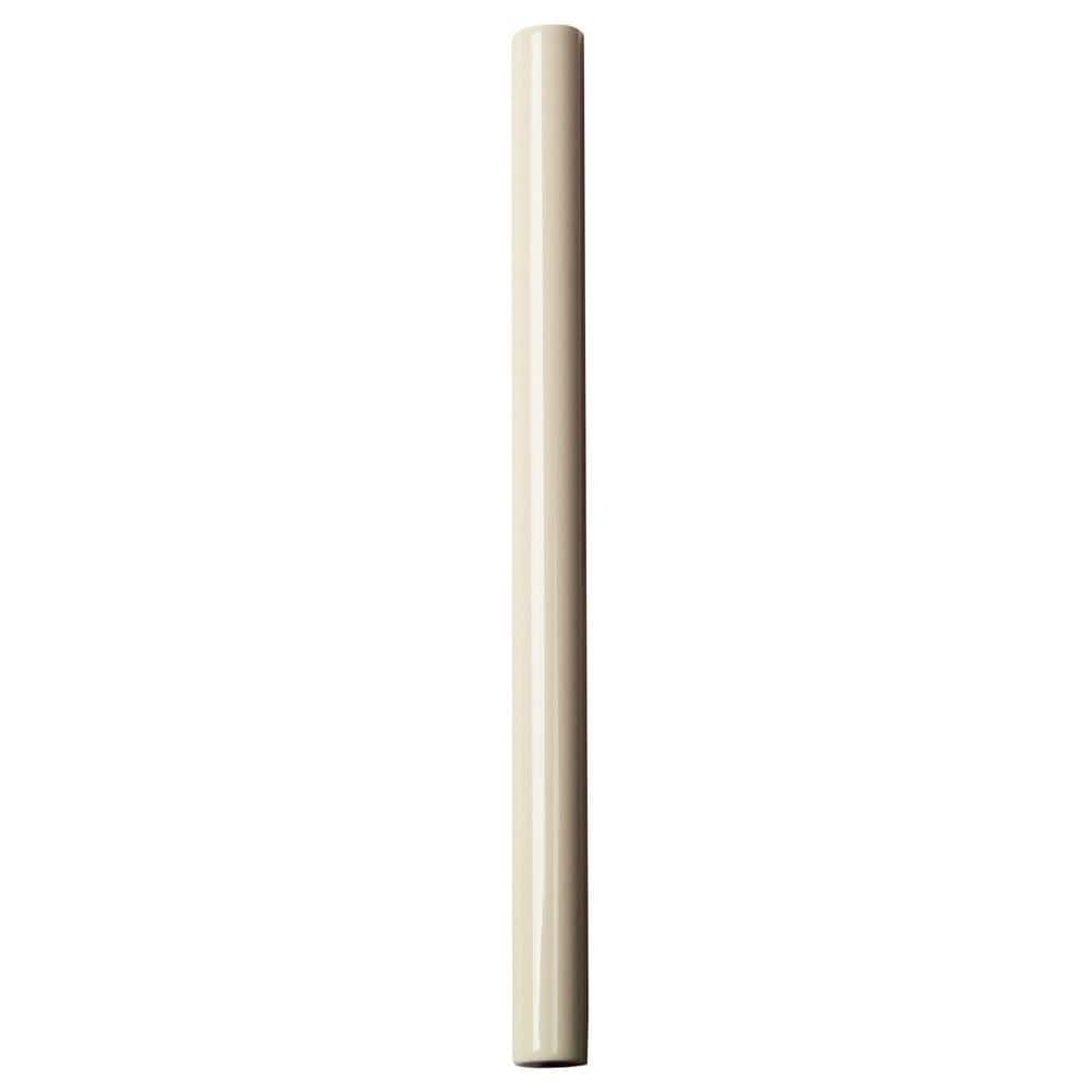 Vanilla Polished Ceramic Wall Pencil Liner Tile 0.75x12