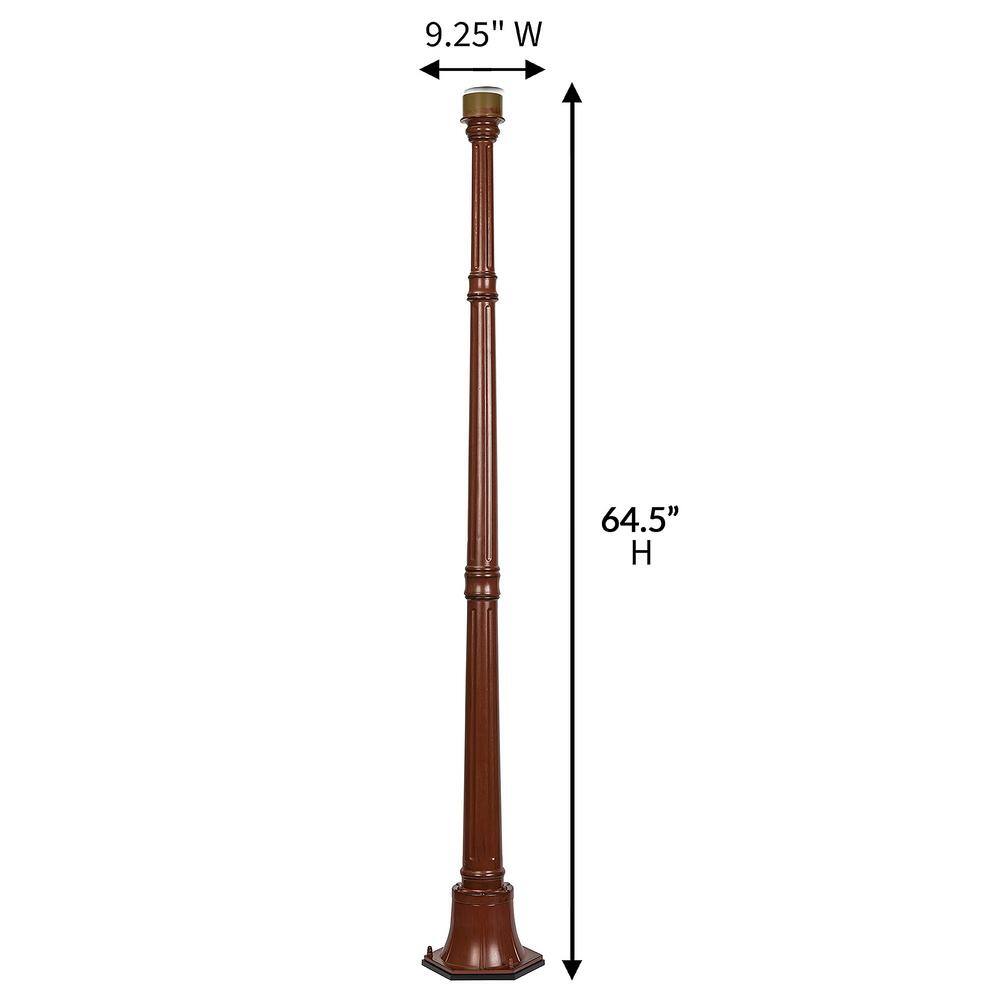 Antique Bronze 5-Foot Cast Aluminum Outdoor Lamp Post