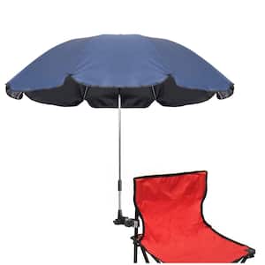 4 ft. Beach Umbrella with Clamp for Beach Chair, Patio Chair, Wheelchair, Blue