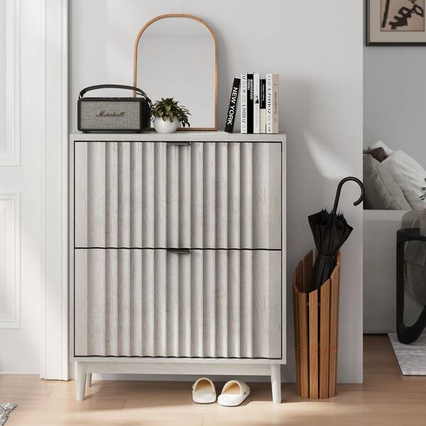 ★s★ journal standard furniture 38.97 in. H x 31.50 in. W Grey Particle Board Shoe Storage