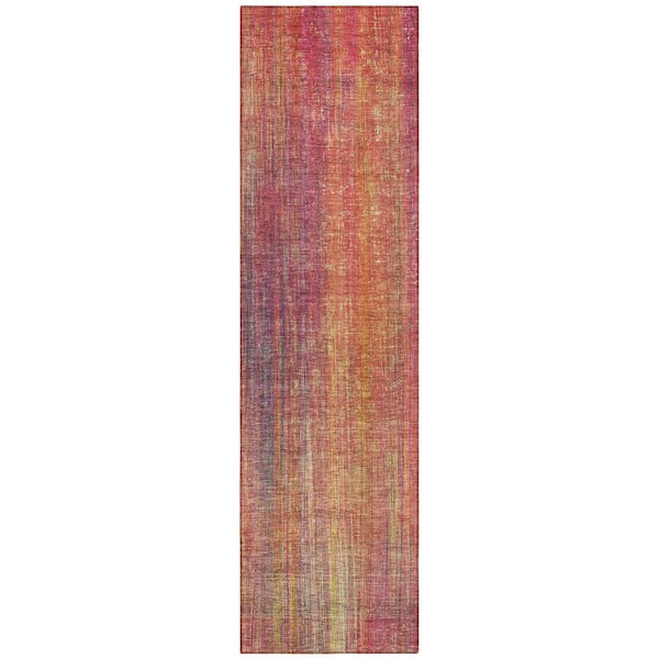 Addison Rugs Chantille ACN552 Red 2 ft. 3 in. x 7 ft. 6 in. Machine Washable Indoor/Outdoor Geometric Runner Rug