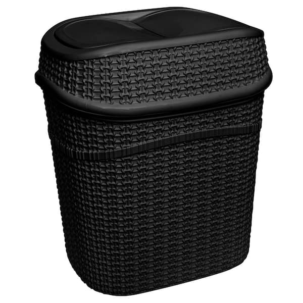 9.5 l Sailor Knot Swing Top Waste Bin in Matte Black