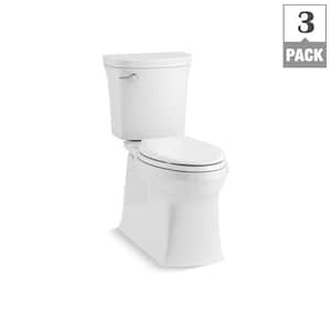 Valiant Rev 360 the Complete Solution 2-piece 1.28 GPF Single-Flush Elongated Toilet in White, Seat Included (3-Pack)
