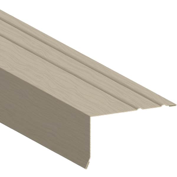 Gibraltar Building Products 1-7/8 in. x 1-7/8 in. x 10 ft. Galvanized Steel Embossed Drip Edge Flashing in Almond