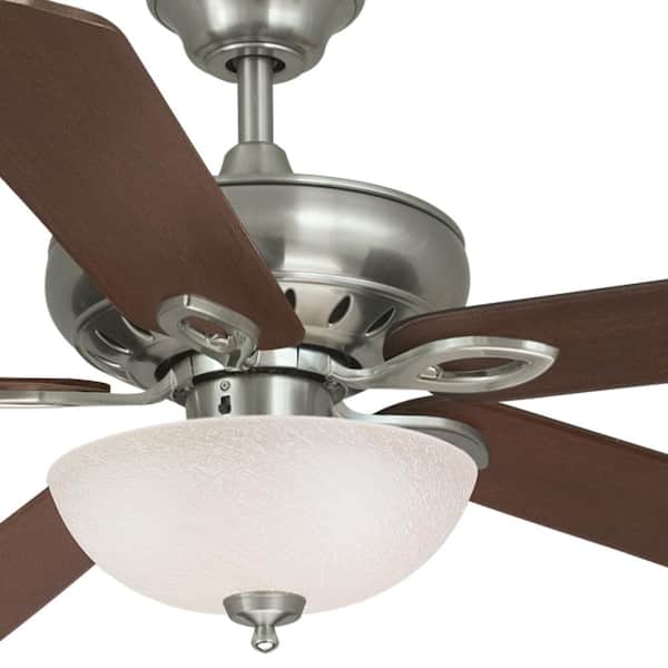 Asbury 60'' LED Indoor Nickel Ceiling Fan w/ Light Kit 6 Remote Hampton Bay 