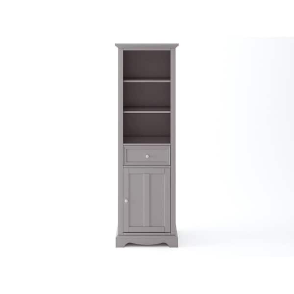 Home Decorators Collection Fremont 20 in. W x 14 in. D x 65 in. H Linen Cabinet in Grey