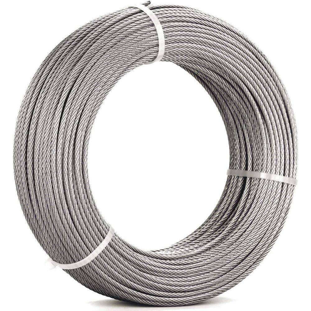 thumbnail image 2 of 11/o - Finance Thickened 1/4 Stainless Steel Cable, 50ft Wire Rope, 7X19 Strands Aircraft 2 of 13