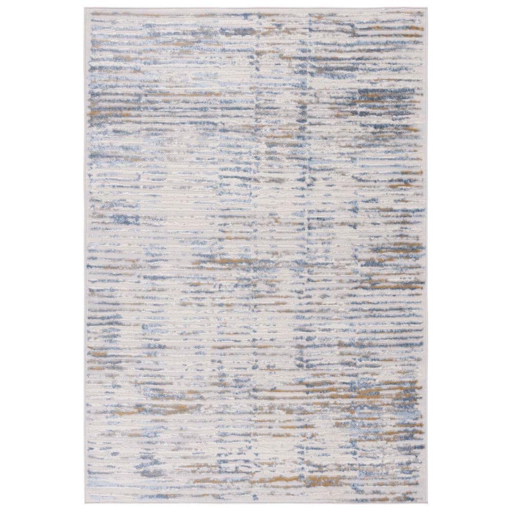 UPC 195058763080 product image for Palma 4 ft. x 6 ft. Gray/Blue Distressed Striped Area Rug | upcitemdb.com