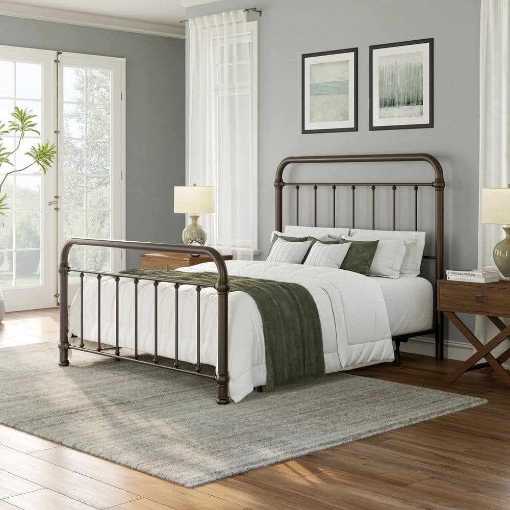 Hillsdale Furniture Kirkland Bronze Metal Frame Full Panel Bed