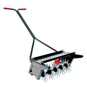 Brinly 18 in. Push Spike Aerator with 3D Steel Tines and Weight Tray