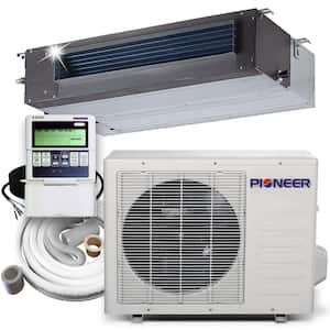 18,000 BTU 1.5 Ton 19 SEER Ceiling Concealed Non Ductless Mini Split Air Conditioner with Heat Pump 208/230V