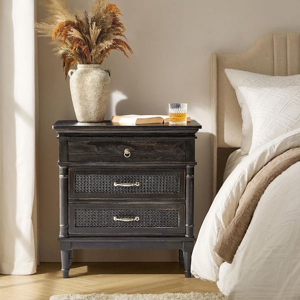 AndMakers Newton 2-Drawer Beige Nightstand (28 in. H x 22 in AndMakers Newton 2-Drawer Beige Nightstand (28 in. H x 22 in