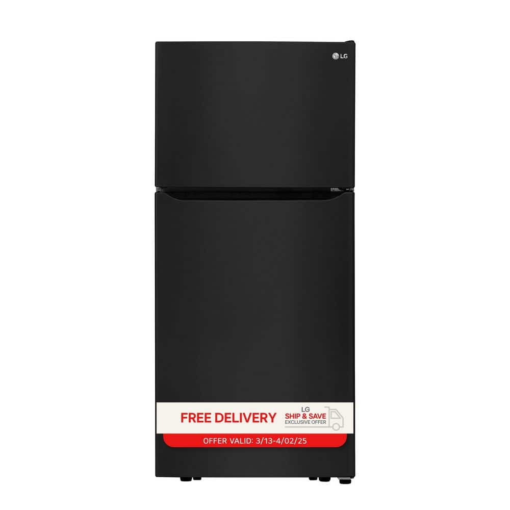 30 in. W 20 cu. ft. Top Freezer Refrigerator w/ Multi-Air Flow and Reversible Door in Black, ENERGY STAR