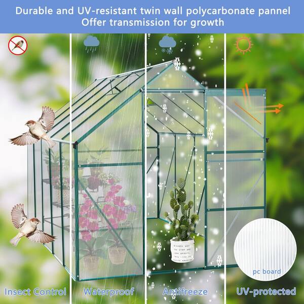 Daheat 6 ft. W x 10 ft. D, Single Sliding Door Polycarbonate