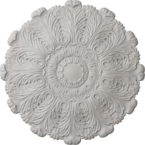 31 in. x 1-1/2 in. Durham Urethane Ceiling Medallion (Fits Canopies up to 4-1/4 in.), Ultra-Pure White, Ultra Pure White