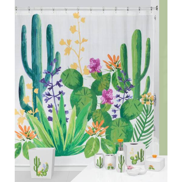 Multi Colored Shower Curtain S1268grn, Succulent Shower Curtain Target