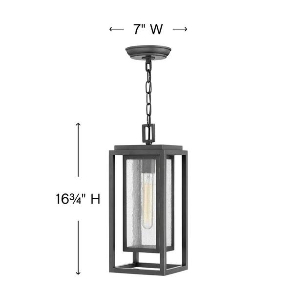 HINKLEY - Republic 1-Light Oil Rubbed Bronze Outdoor Pendant Light