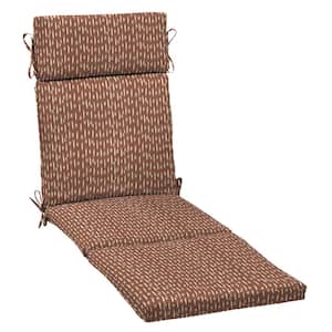 21 in. x 72 in. Outdoor Chaise Lounge Cushion in Rust Red Brushed Texture