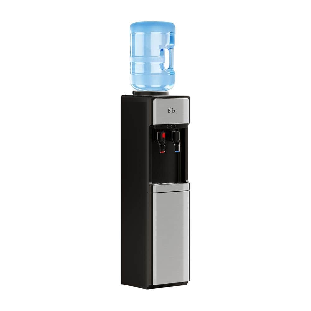 Brio Slimline Black and Stainless Steel Top-Load Water Dispenser