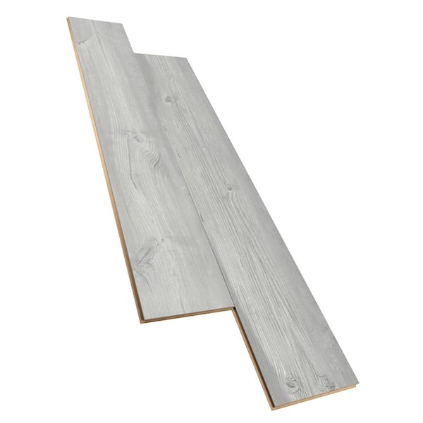 Krono Original White Wash Mountain Larch 10 mm T x 8 in. W Waterproof Laminate Wood Flooring (18.6 sqft/case)