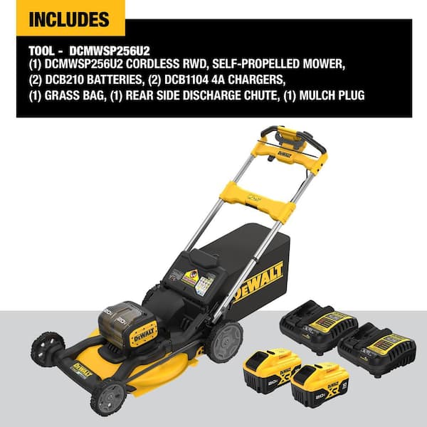 2x20V MAX 21 in. Cordless Battery Powered Self Propelled Lawn Mower Kit with (2) 10 Ah Batteries and Chargers