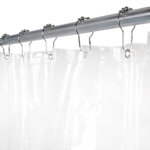 Medium Weight PEVA 70 in. W x 72 in. H Clear Shower Curtain Liner