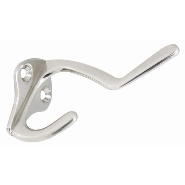 Design House 3 in. Double Hat and Coat Hook in Satin Nickel