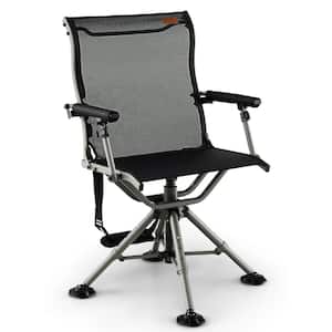 360 Degree Silent Swivel Hunting Chair with All-terrain Feet Pads Support 400 lbs.