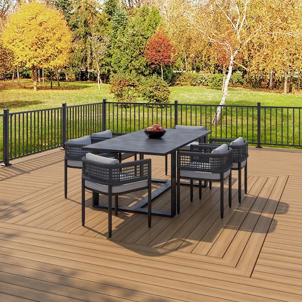 Summit 1 in. x 5-1/2 in. x 12 in. Terra Slotted Composite Deck Board Sample
