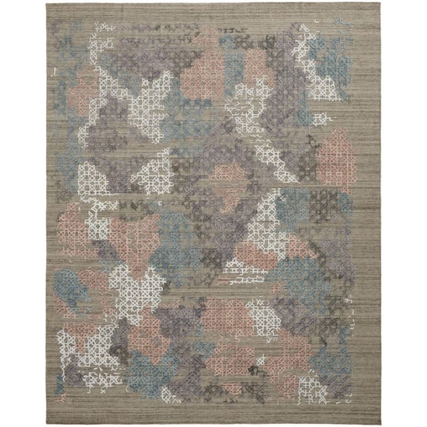 HomeRoots Pink and Blue Abstract 12 ft. x 15 ft. Area Rug
