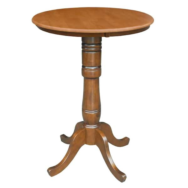 International Concepts Cinnamon and Espresso Solid Wood Pub/Bar Table