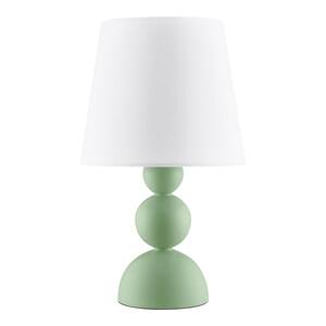 Sweetoak 14 in. 1-Light Sage Green Resin Table Lamp with Fabric Drum Shade