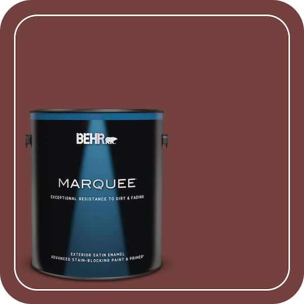 BEHR MARQUEE 1 gal. #ECC-27-1 Red Pines Satin Enamel Exterior Paint & Primer