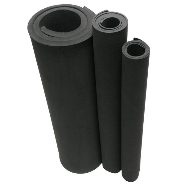 1/8" X 1" X 10ft Neoprene Rubber Strip - PSA Adhesive Backed, Medium Hardness (60A)