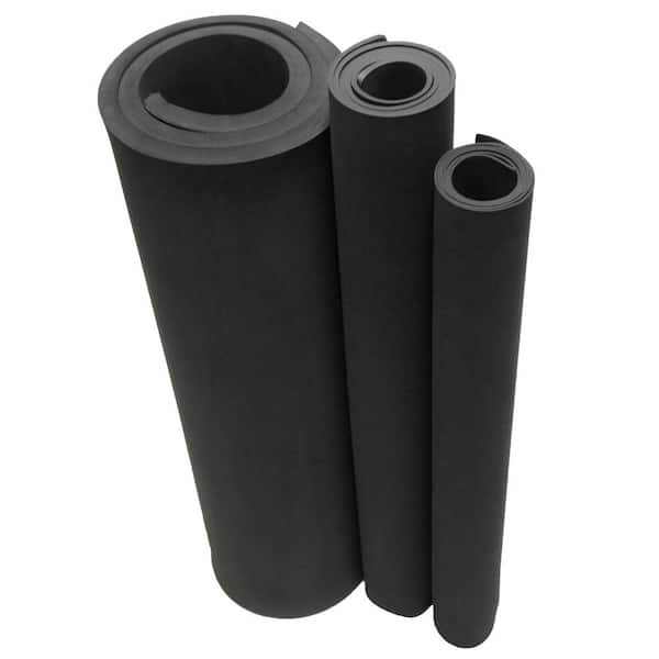 1-1/2 W X 25 ft Neoprene-EPDM-SBR 1/2 Thick Water-Resistant Closed Cell Foam Strip L Black 