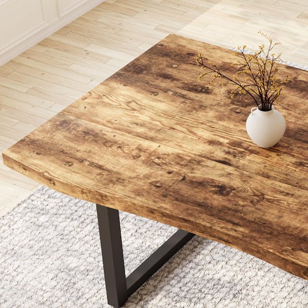 GOJANE Modern 3 Pieces Irregular Vintage Brown Table MDF Table Top