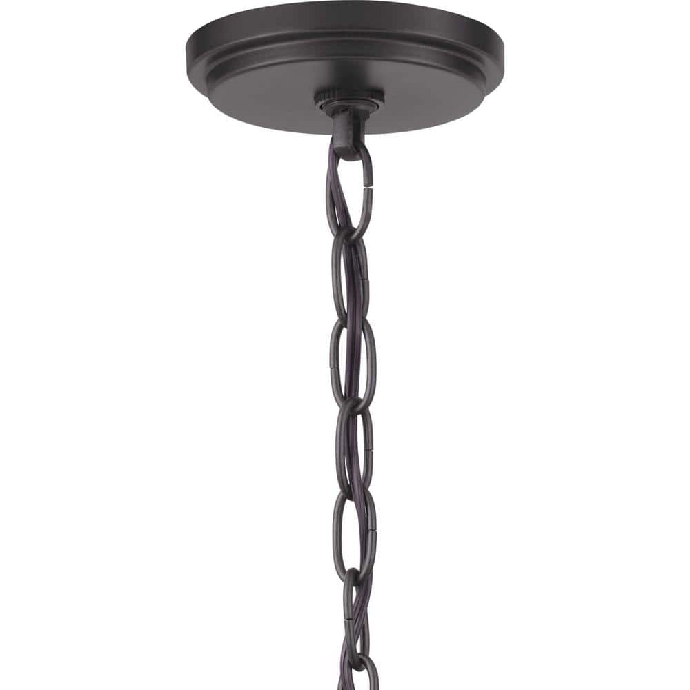 Black and Gold 5-Light Geometric Chandelier