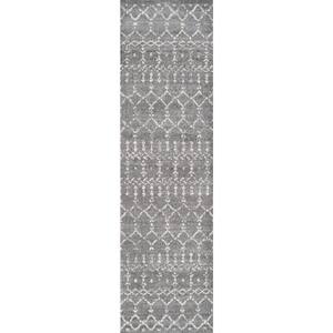 JONATHAN Y Moroccan HYPE Boho Vintage Diamond Gray/Ivory 4 ft. x 6 ft ...