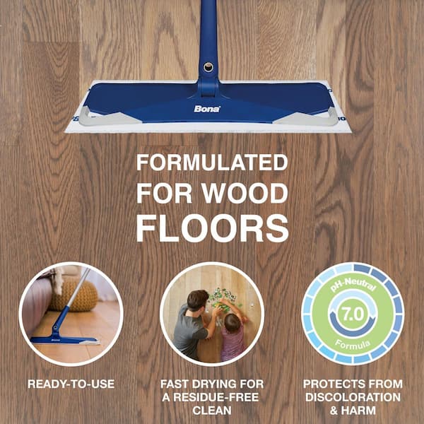 Hardwood Floor Disposable Wet Cleaning Pads, Lavender Scent, (12-Count)